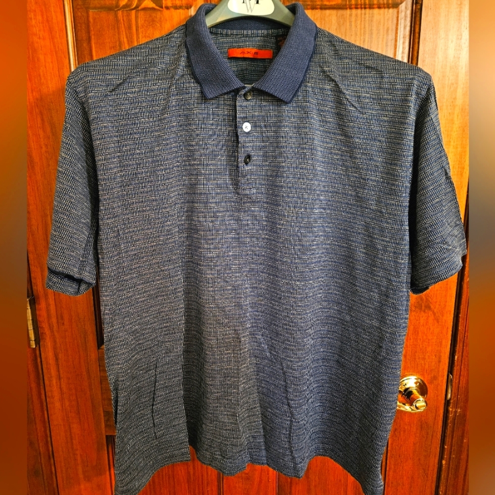 Axis Men's Short Sleeve Blue Polo Shirt